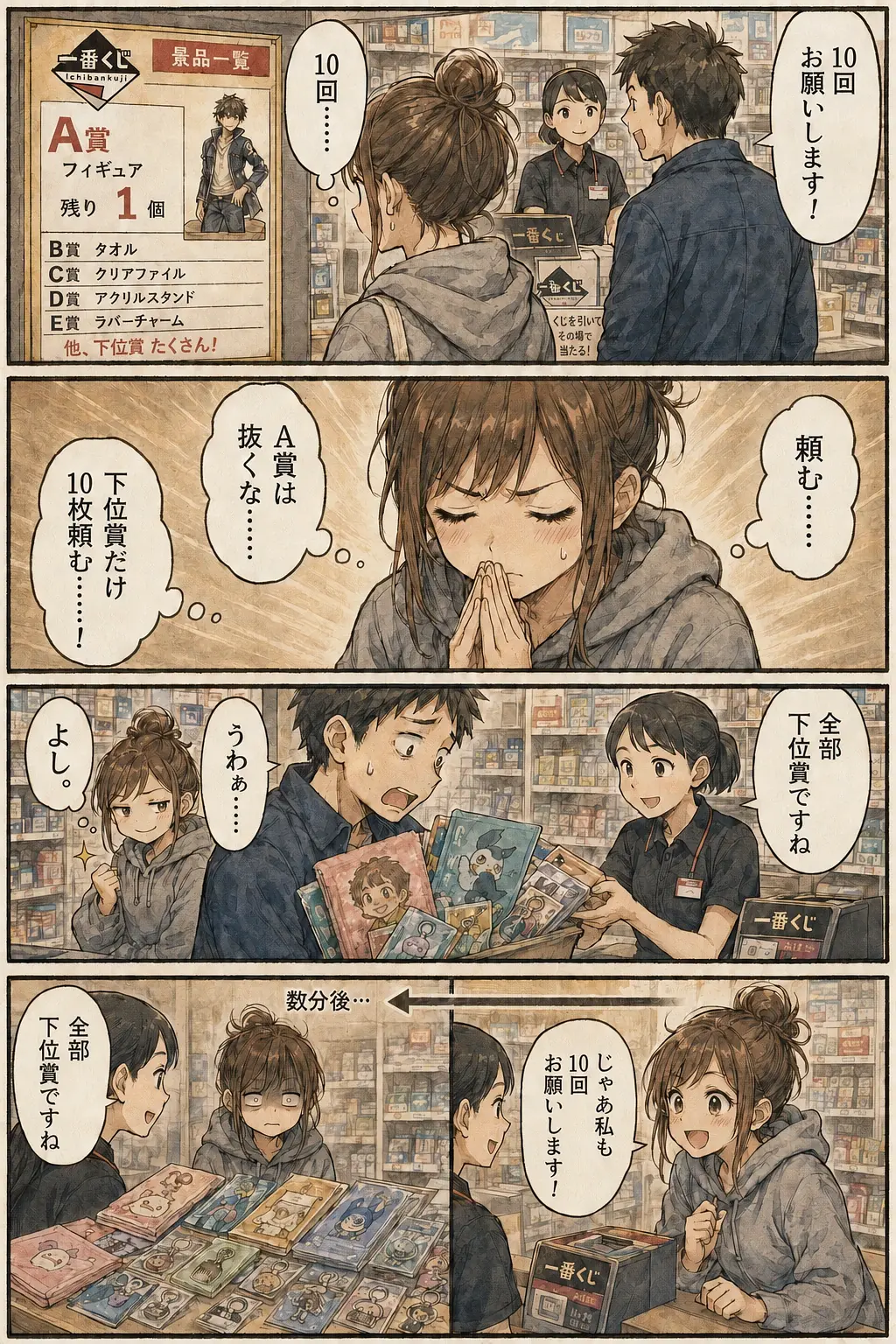 くじカスあるある #005「前の人が10回」