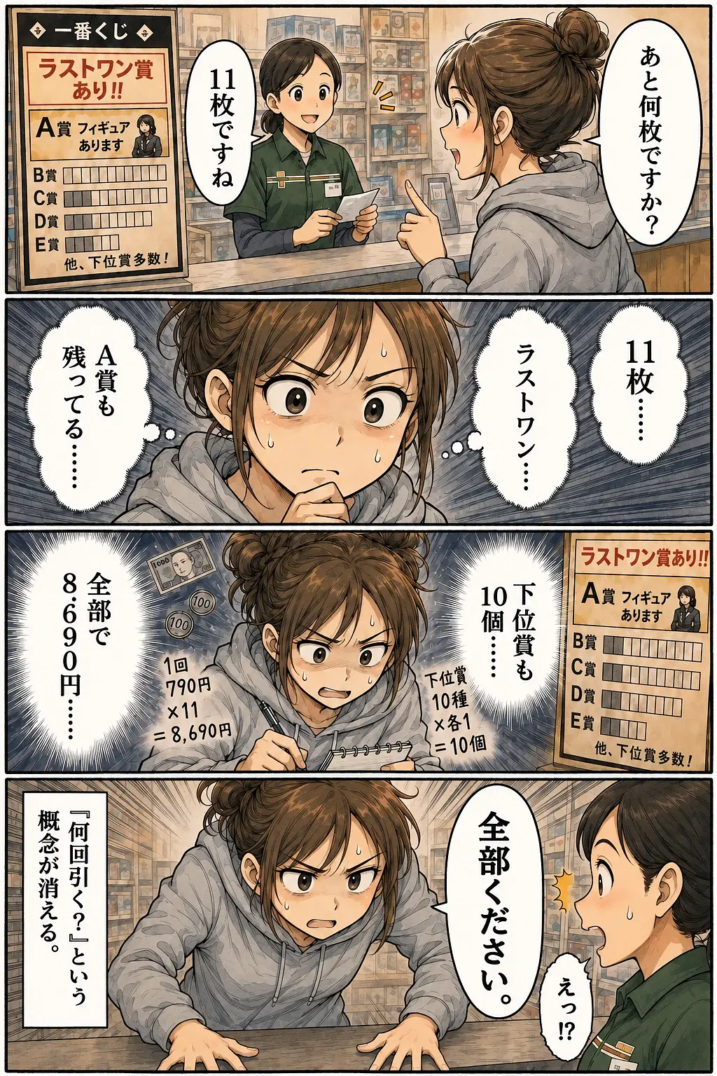 くじカスあるある #001「残り11枚」