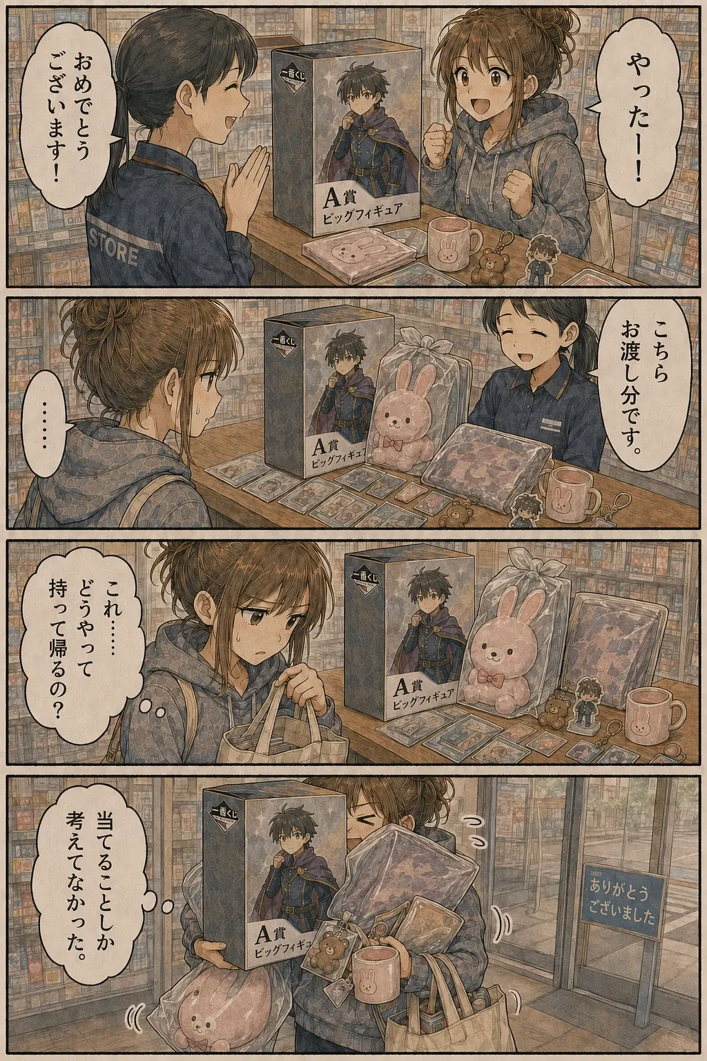 くじカスあるある #011「持ち帰るまで考えてなかった」