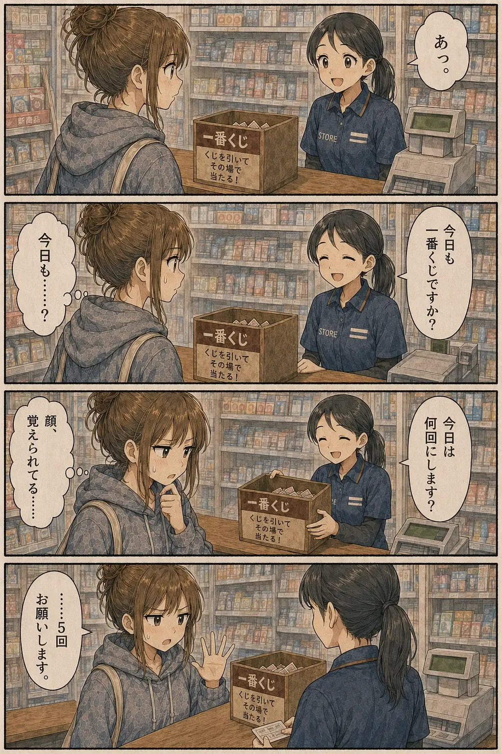 くじカスあるある #013「顔、覚えられてる」