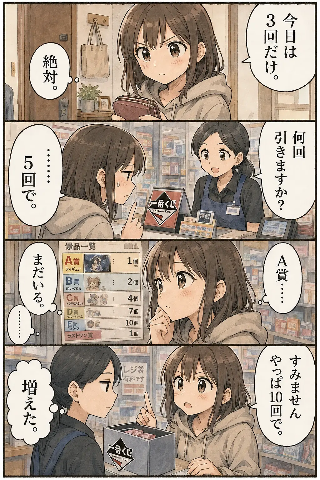くじカスあるある #002「3回だけ」