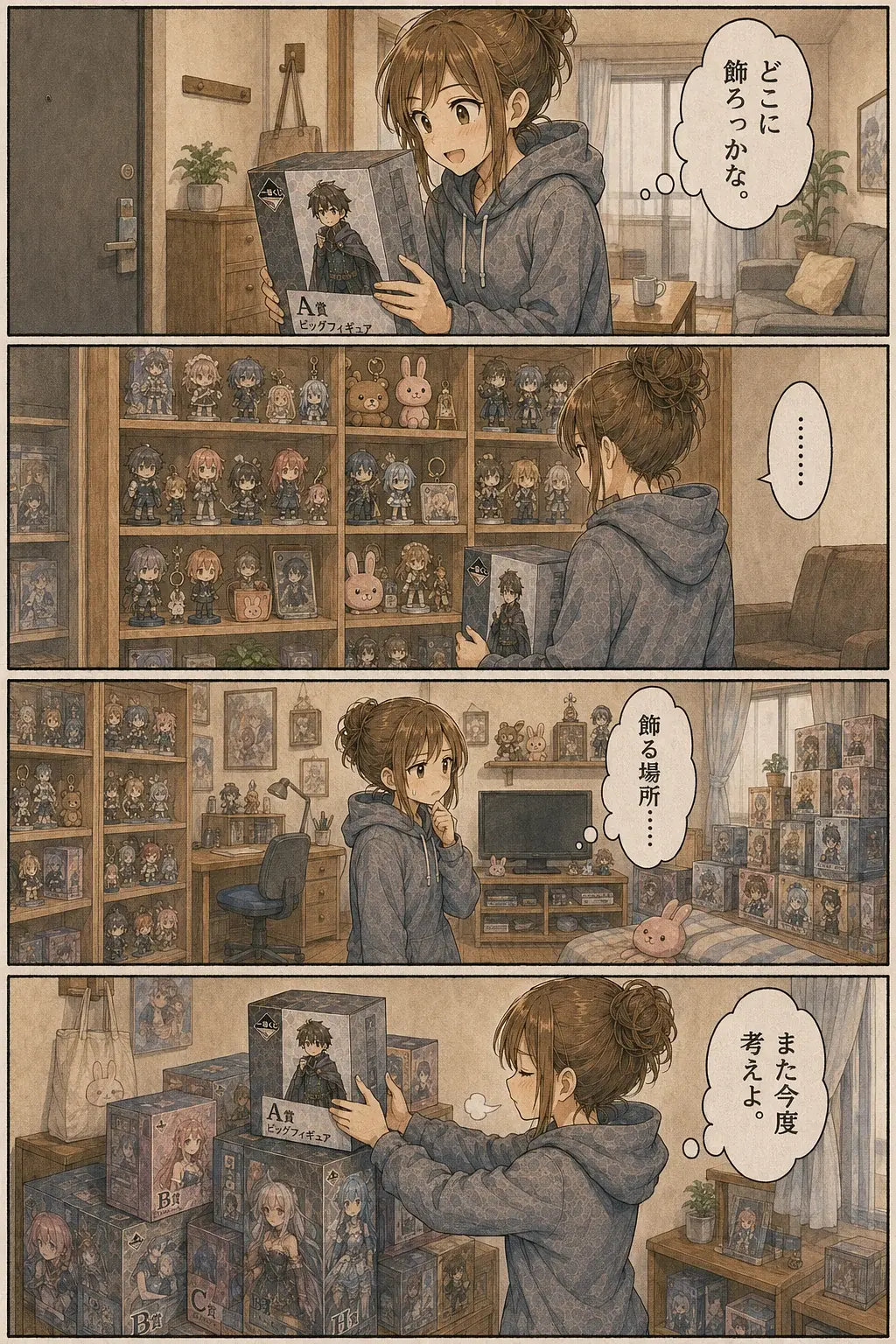 くじカスあるある #022「飾る場所がない」